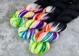 Hand dyed merino yarn