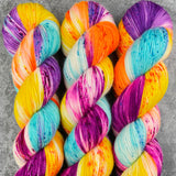 Hand dyed merino yarn