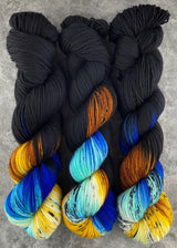 Hand dyed merino yarn
