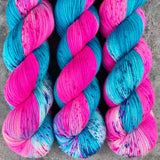 Hand dyed merino yarn