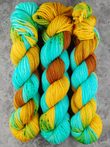 Hand dyed merino yarn
