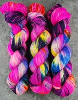 Hand dyed merino yarn