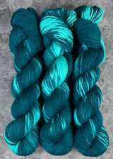 Hand dyed merino yarn