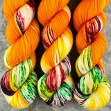 Hand dyed merino yarn