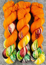 Hand dyed merino yarn