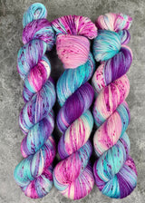 Hand dyed merino yarn