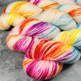 Hand dyed merino yarn