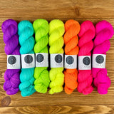 Hand dyed merino yarn