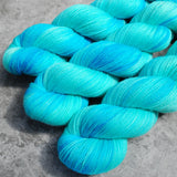 Hand dyed merino yarn