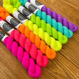 Hand dyed merino yarn