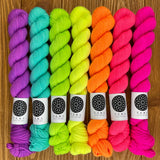 Hand dyed merino yarn