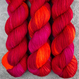 Hand dyed merino yarn