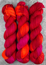 Hand dyed merino yarn