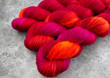 Hand dyed merino yarn