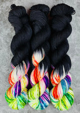 Hand dyed merino yarn