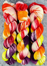 Hand dyed merino yarn
