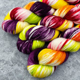 Hand dyed merino yarn