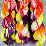 Hand dyed merino yarn
