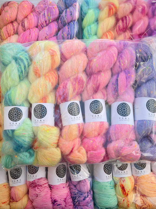Summer Fade | 6×100 g Merino Fluff Neon Sprinkles