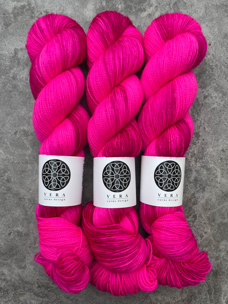 Pink Highlighter | Merino Sock High Twist