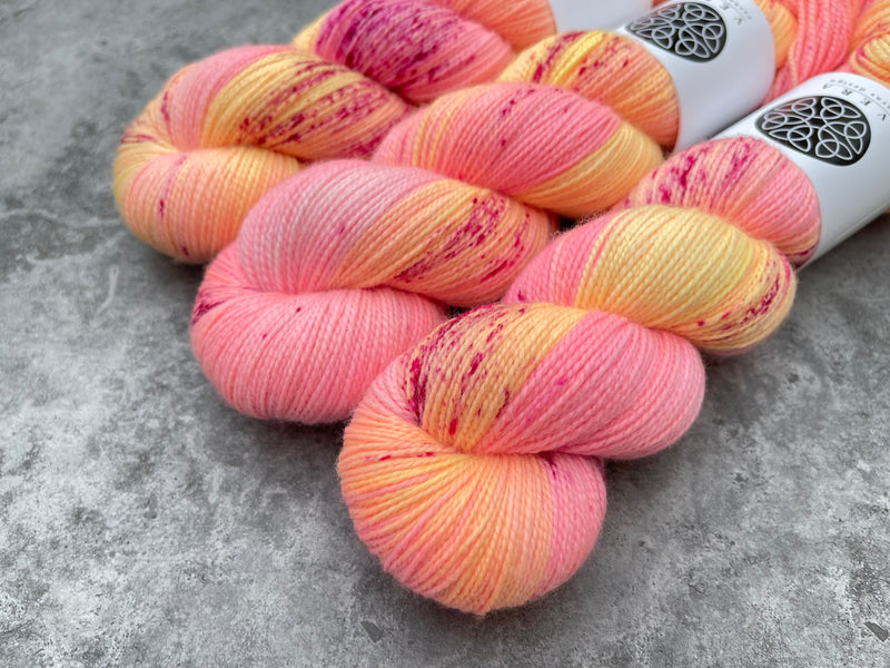 Peach | Merino Sock High Twist