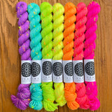 Rainbow Neon Colours |  7×20 g Merino Sock Neon Sprinkles