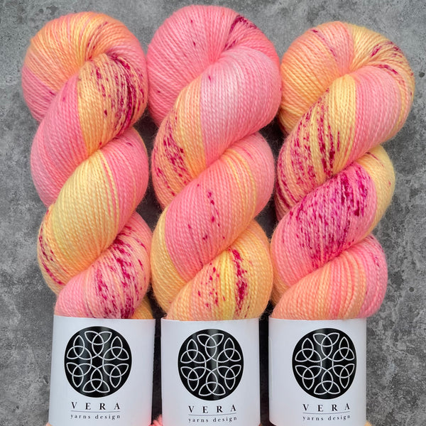 Peach | Merino Sock High Twist