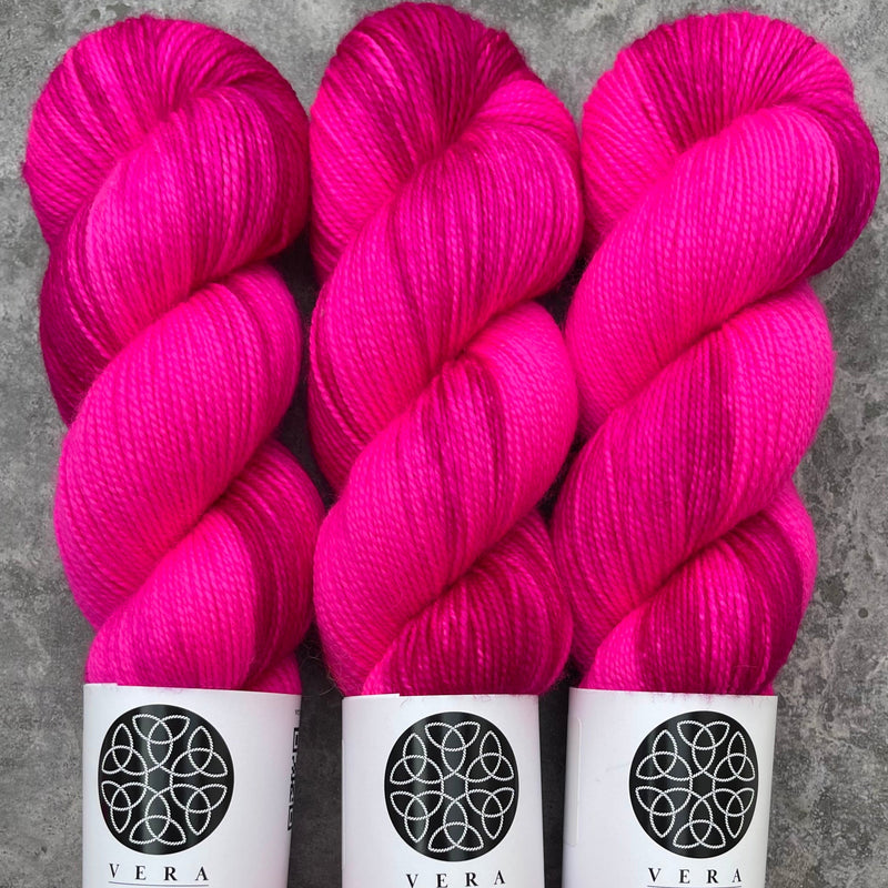 Pink Highlighter | Merino Sock High Twist