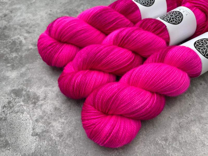 Pink Highlighter | Merino Sock High Twist