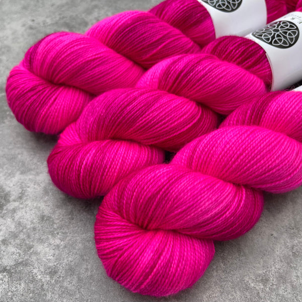 Pink Highlighter | Merino Sock High Twist