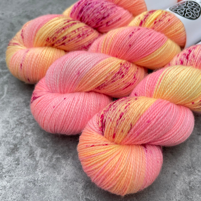 Peach | Merino Sock High Twist