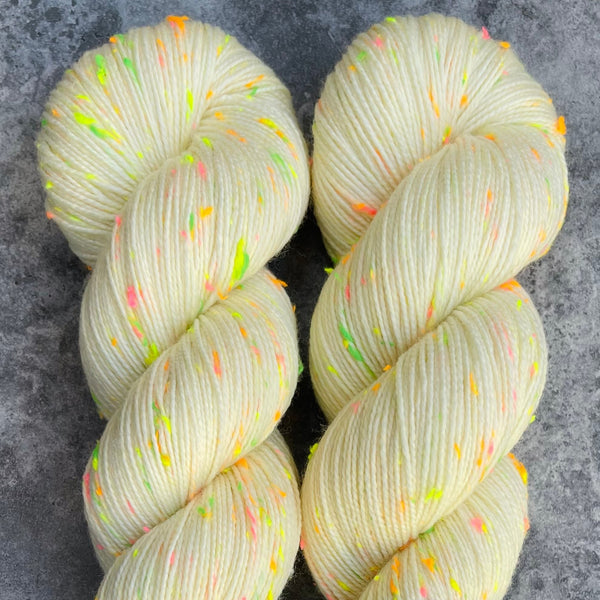 White | Merino DK Neon Sprinkles