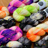 White | Merino Sock Neon Sprinkles