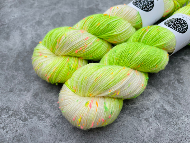 Green | Merino Sock Neon Sprinkles