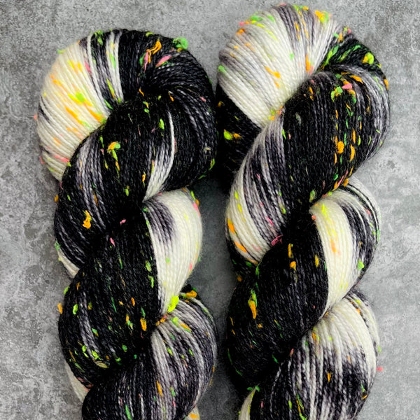 Black | Merino DK Neon Sprinkles