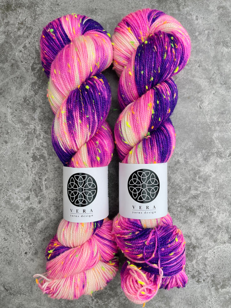 Purple | Merino Sock Neon Sprinkles