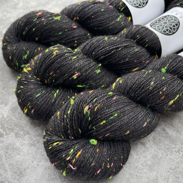 Full Black| Merino Sock Neon Sprinkles