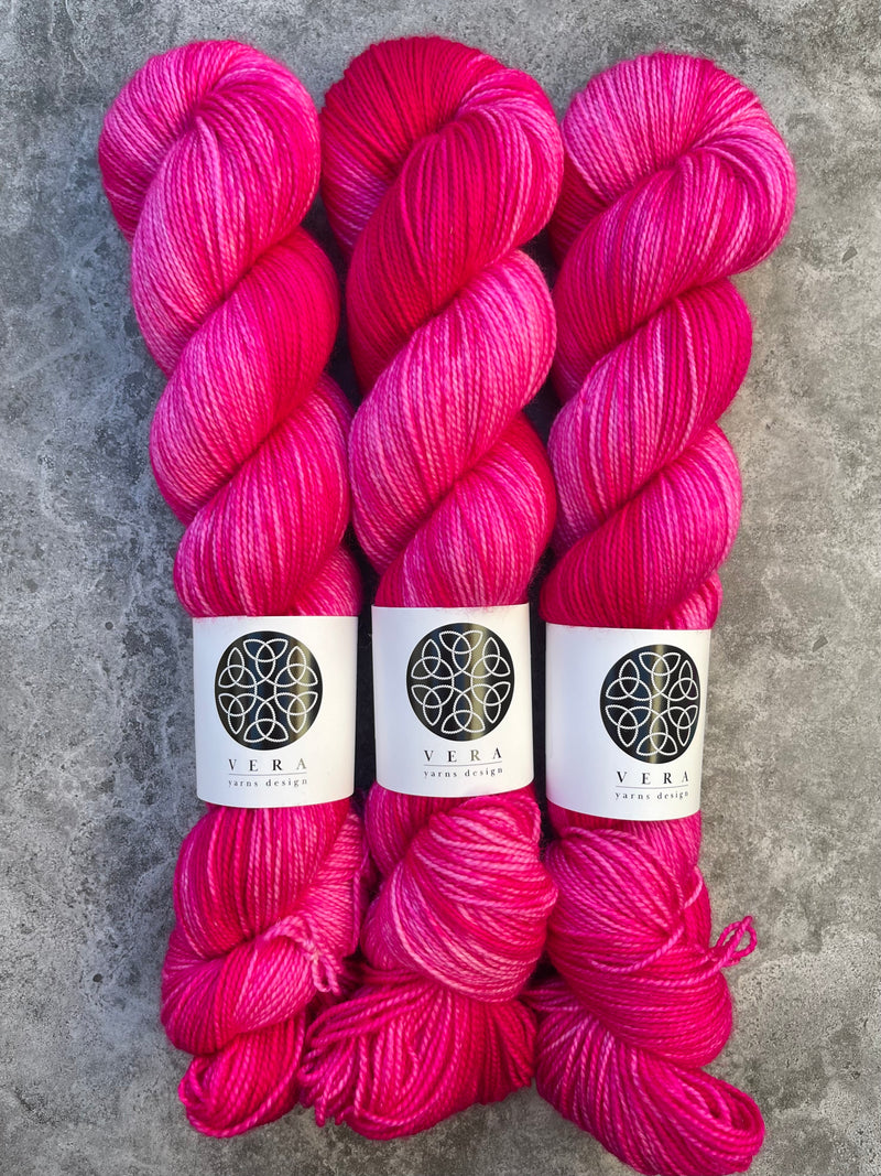 Raspberry | Merino Sock High Twist