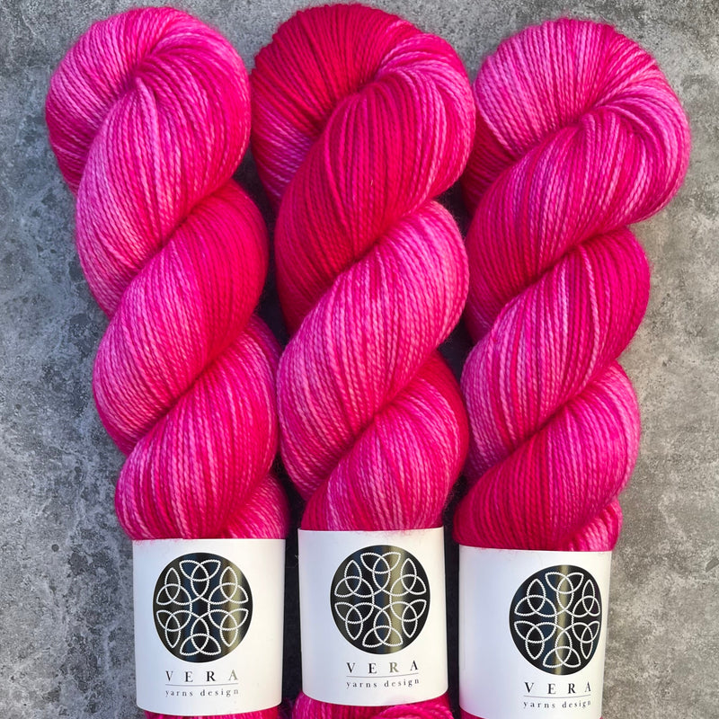 Raspberry | Merino Sock High Twist