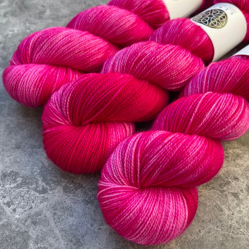 Raspberry | Merino Sock High Twist