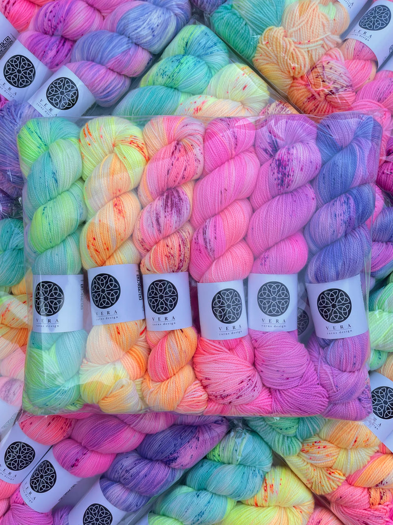 Summer Fade | 6×100 g Merino Sock High Twist