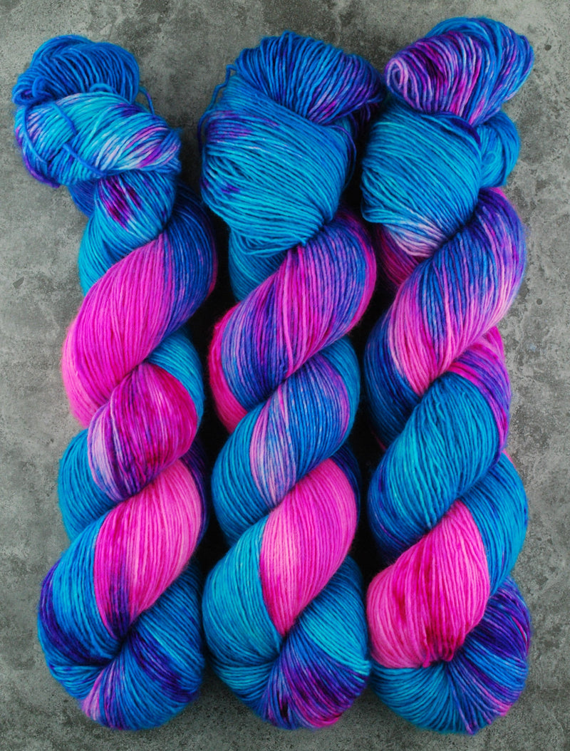 Hand dyed merino yarn