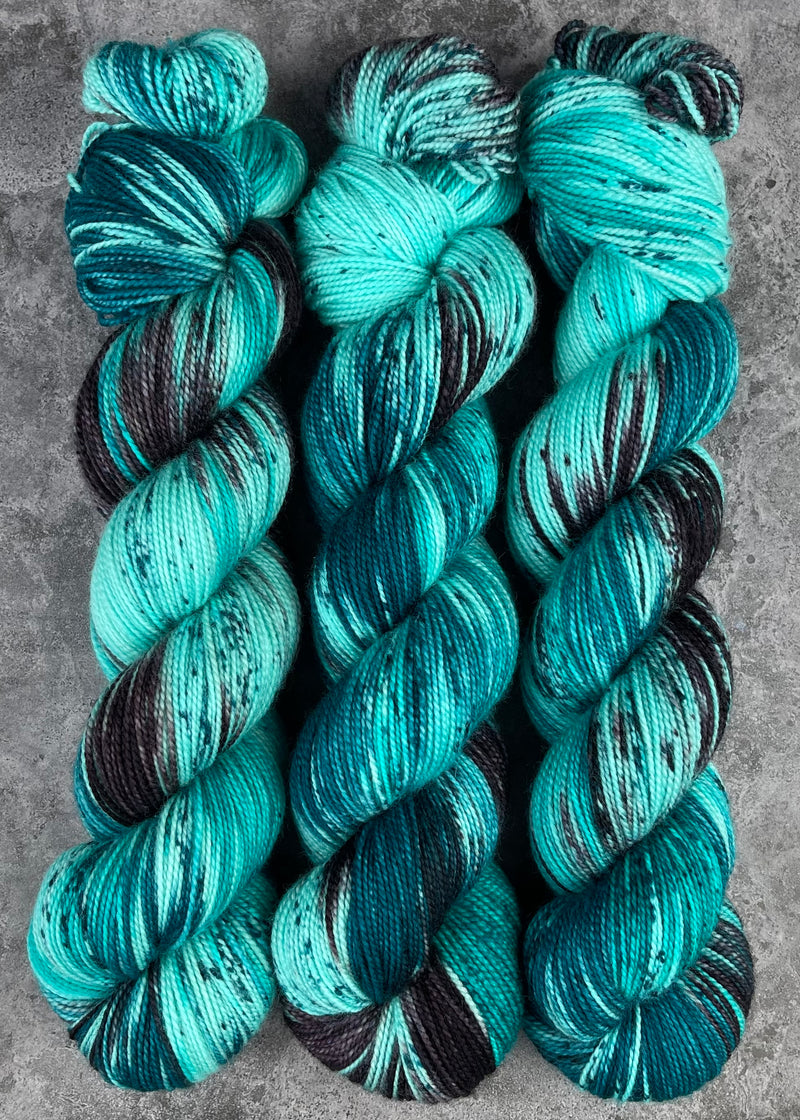 Hand dyed merino yarn