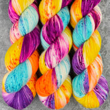 Hand dyed merino yarn