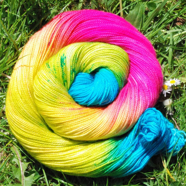 Hand dyed merino yarn