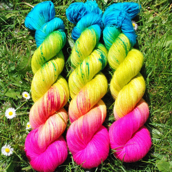 Hand dyed merino yarn